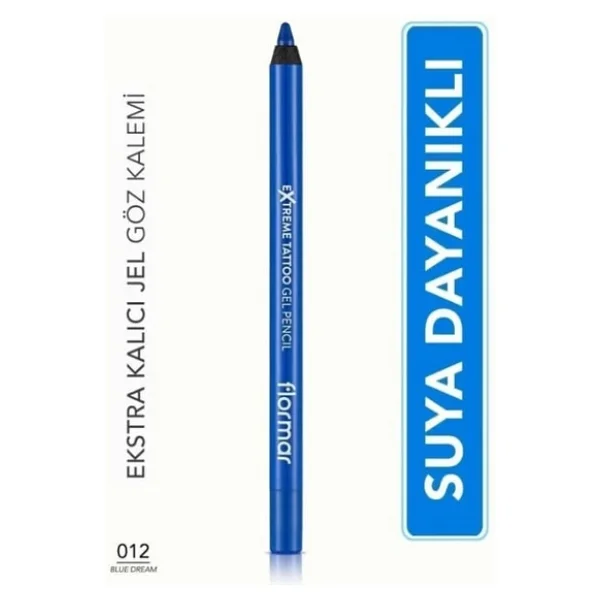 Flormar Extreme Tattoo Gel Pencil 012 Blue Dream Göz Kalemi - Görsel 6