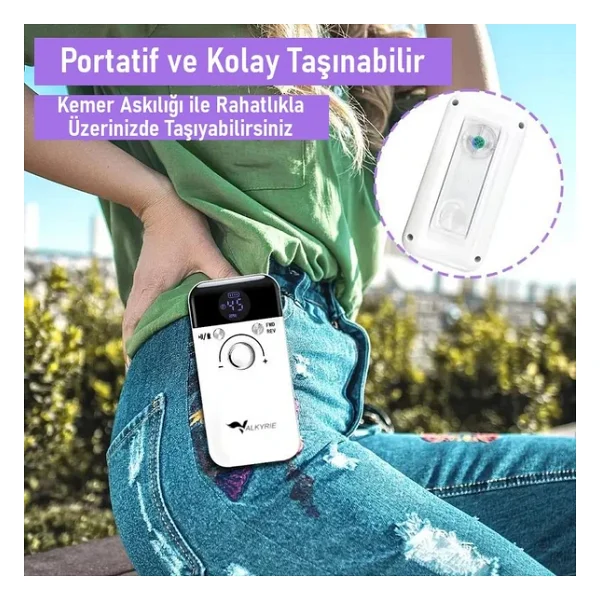 Valkyrie Profesyonel Şarjlı Tırnak Frezesi 45.000 Rpm, Lcd, 2000 mAh Taşınabilir Manikür Pedikür Makinesi - Görsel 9