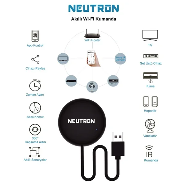 Neutron Ntl-Ir-02s Akıllı Wi-Fi Kumanda - Görsel 7