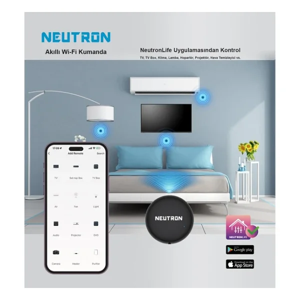 Neutron Ntl-Ir-02s Akıllı Wi-Fi Kumanda - Görsel 5
