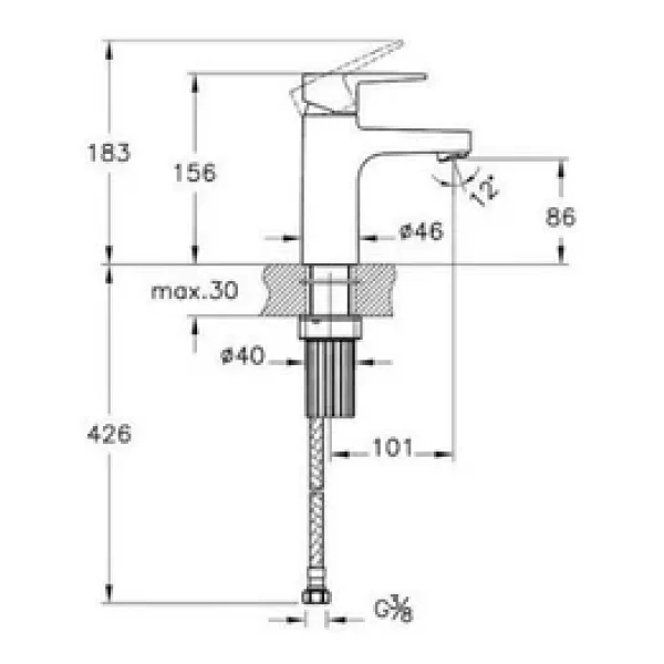 Artema Flow Square A43044 Krom Lavabo Bataryası - Görsel 6