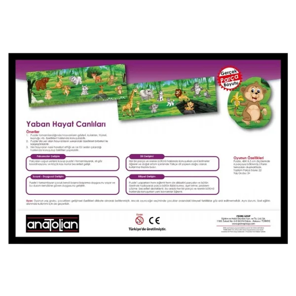 Anatolian Yaban Hayat Canlıları Puzzle 22 Parça 7460 - Görsel 7