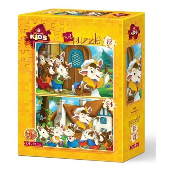 Art Puzzle Sevimli İnekler 12 + 24 Parça 5552 - Görsel 2