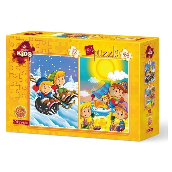 Art Puzzle Yaz-Kış 12 + 24 Parça 5553 - Görsel 3