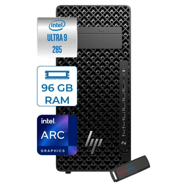 Hp Z2 Tower G1ı Intel Core Ultra 9 285 96gb DDR5 1tb SSD Intel Arc Graphics Windows 11 Pro Taşınabilir Bilgisayar A2kx8esp22 + Zettausbbellek - Görsel 2