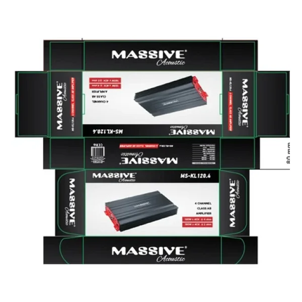 Massive Ms-Kl120.4 Ab 3000 W Oto Amplifikatör - Görsel 7