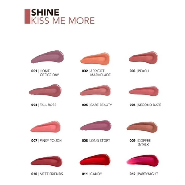 Flormar Shine Kiss Me More 008 Long Story Likit Ruj - Görsel 10