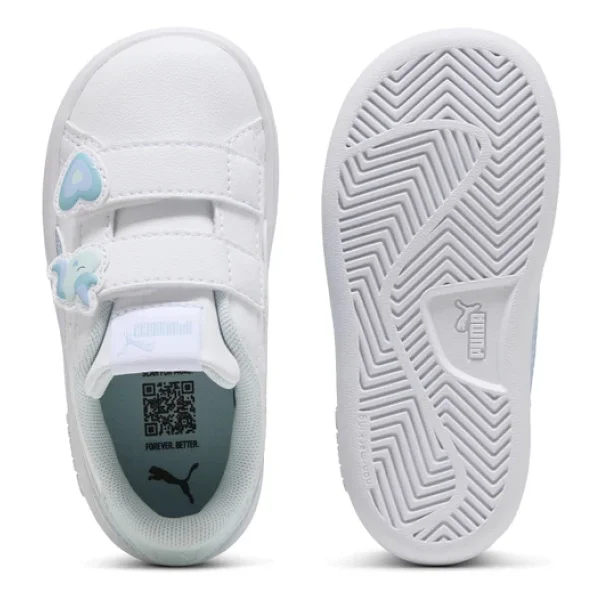 Puma Smash 3.0 Badges V 397287-09 Beyaz-Mavi Bebek Spor Ayakkabı - Görsel 3