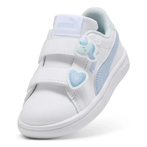 Puma Smash 3.0 Badges V 397287-09 Beyaz-Mavi Bebek Spor Ayakkabı - Görsel 5