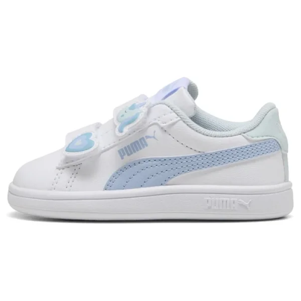 Puma Smash 3.0 Badges V 397287-09 Beyaz-Mavi Bebek Spor Ayakkabı - Görsel 2