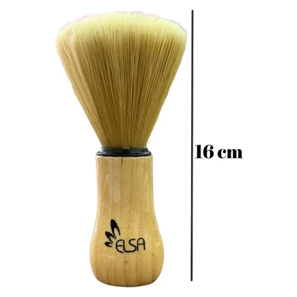 Elsa Premium Büyük Boy Ense Fırçası Açık Renk Ahşap Sap 16 Cm - Görsel 4
