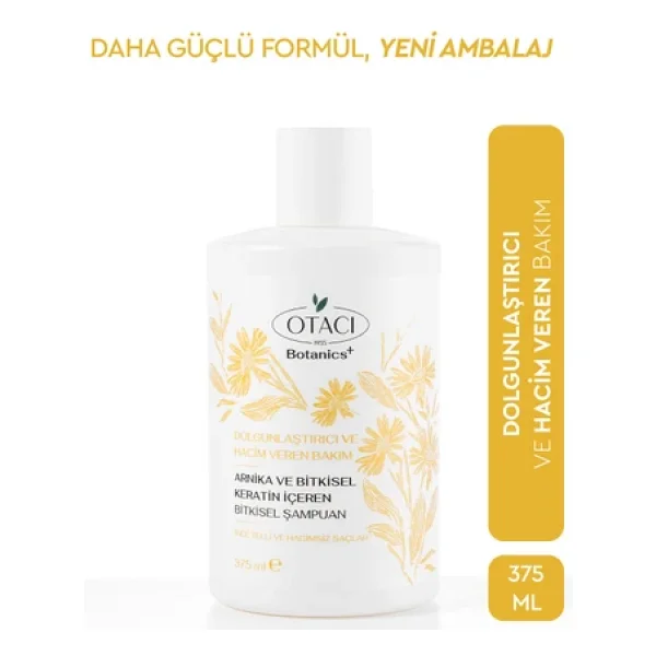 Otacı Botanics+ Arnika Ve Bitkisel Keratin İçeren 375 Ml Dolgunluk Ve Hacim Veren Şampuan - Görsel 2