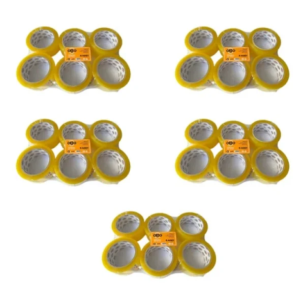 Otto Bant Şeffaf Koli Bandı Bantı / 45 mm x 100 Metre / 6 Adetlik 5 Paket - Görsel 7