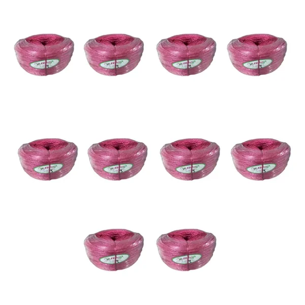 Favori Ip Halat Fh03 Pp Naylon Burgulu Örgü Çamaşır Ipi - Pembe - 100 Metre - 10 Adet - Görsel 6
