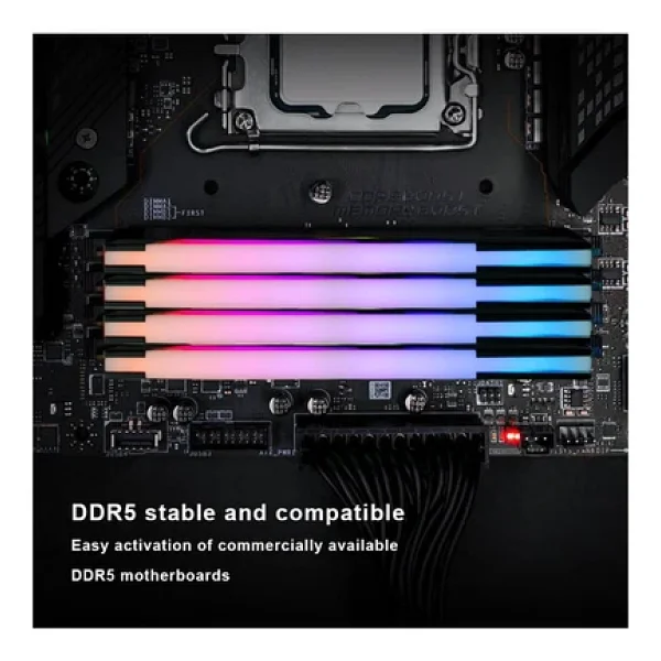 Oscoo White Radiantx R500 RGB 32gb (2x16) 6000mhz Cl46 DDR5 1.35v RAM - Görsel 3