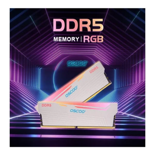 Oscoo White Radiantx R500 RGB 32gb (2x16) 6000mhz Cl46 DDR5 1.35v RAM - Görsel 2