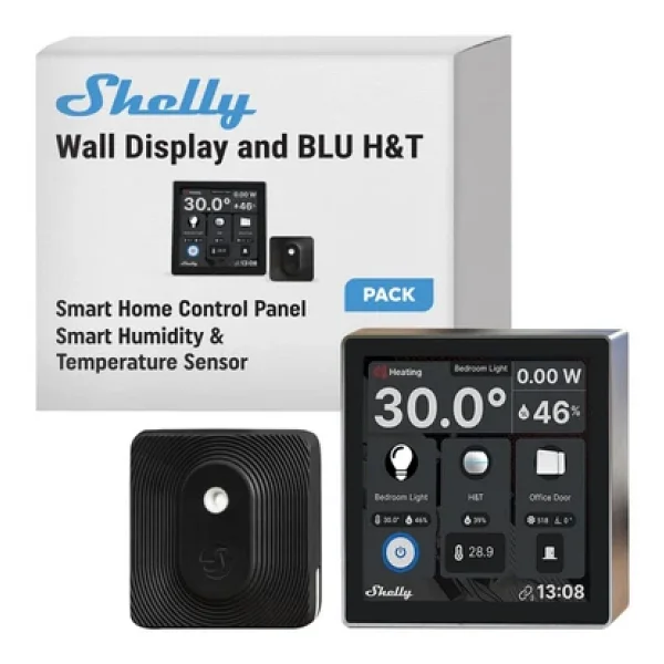 Shelly Wall Display + Blu H&T Siyah Akıllı Ev Kumandası - Görsel 6
