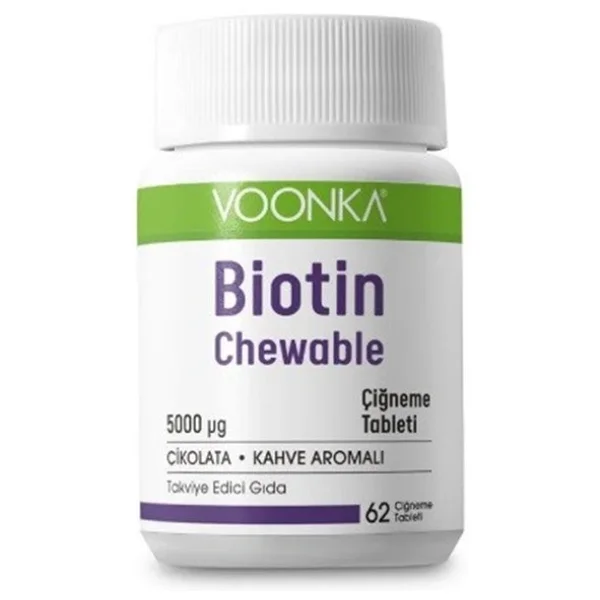 Voonka Biotin Chewable 62 Çiğneme Tableti - Görsel 3