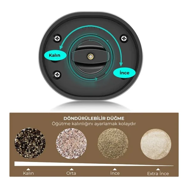 Neutron Ntl-Pg-22d Elektrikli 2'li Baharat Öğütücü - Görsel 4