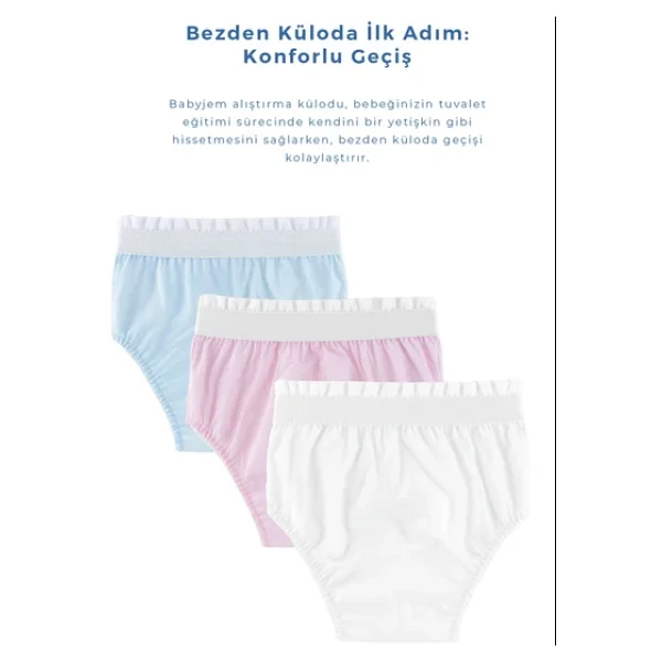 Babyjem Alıştırma Külodu 041 Beyaz - Görsel 7