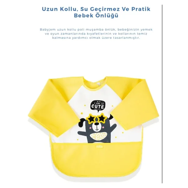 Babyjem Poli Muşamba Kollu Önlük - Görsel 9