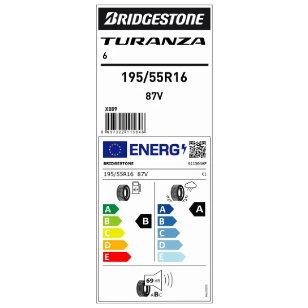 Bridgestone Turanza 6 195/55 R16 87V Yaz Lastiği - 2025 - Görsel 8