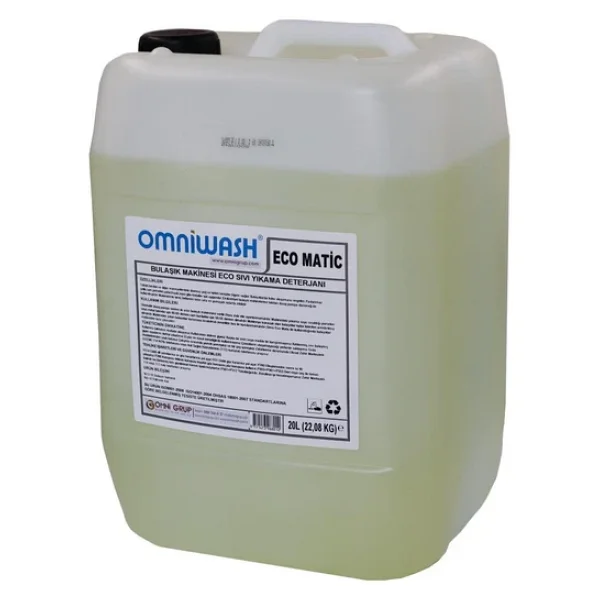 Omniwash Eco Matic Endüstriyel 20 Lt / 23.3 Kg Sıvı Bulaşık Makinesi Deterjanı - Görsel 3