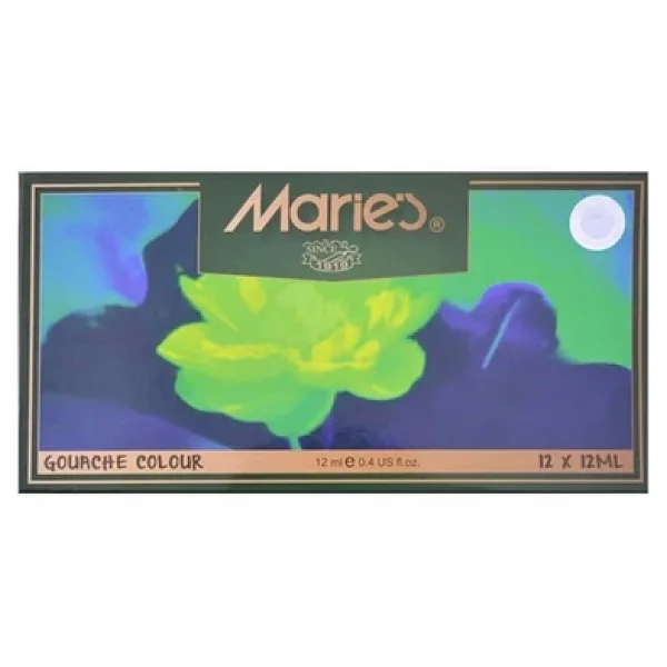 Maries 12 Ml 12 Renk Tüp Guaj Boya - Görsel 7