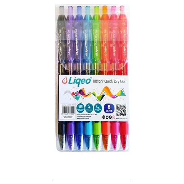 Liqeo İnstant Dry 0.7 Mm 8'li Jel Kalem - Görsel 4