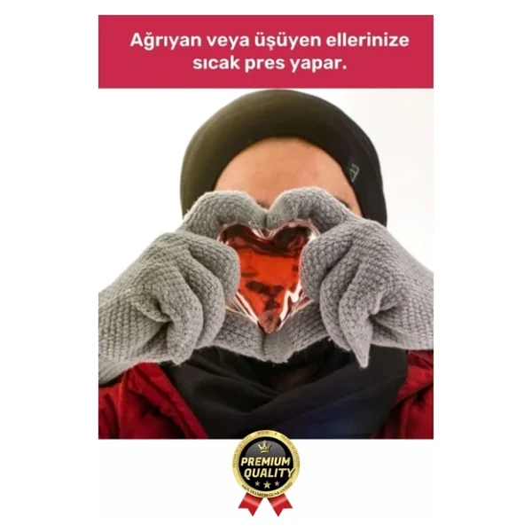 Premium Sihirli Jel Isıtıcı Tekrar Kullanılır Isınmatik Sıcak Su Torbası Kalpli Cep Sobası 2'li Set - Görsel 3