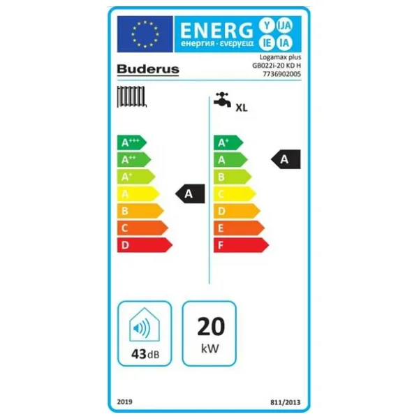 Buderus Logamax Plus Gb022i 20 Kd H 20/25 Kw Hermetik Yoğuşmalı Kombi - Görsel 4