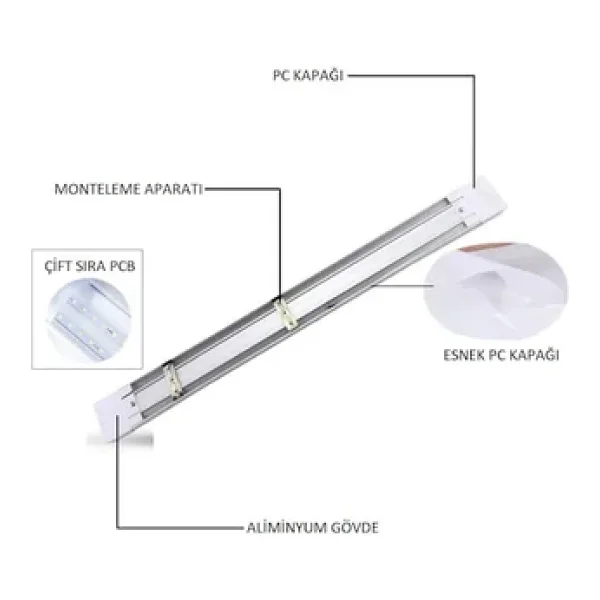 Cata CT-2474 18 W LED Bant Armatür - Görsel 7