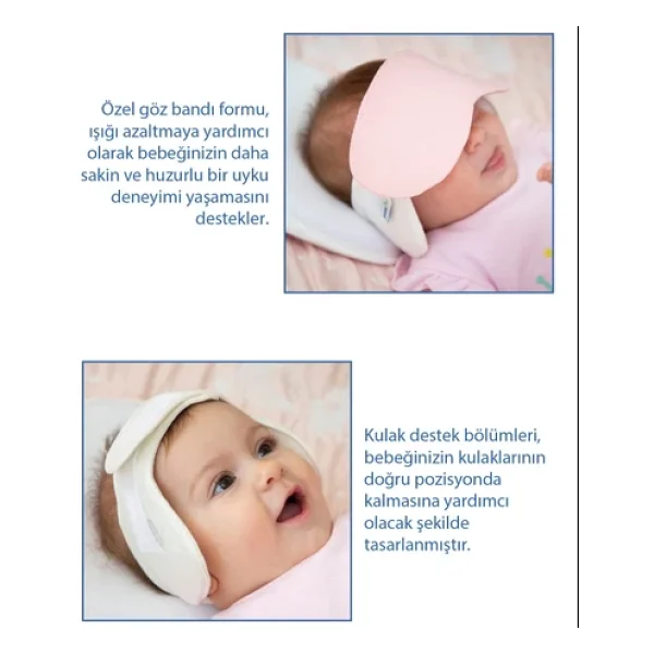 Babyjem Kepçe Kulak Önleyici Ve Uyku Bandı Pudra - Görsel 5