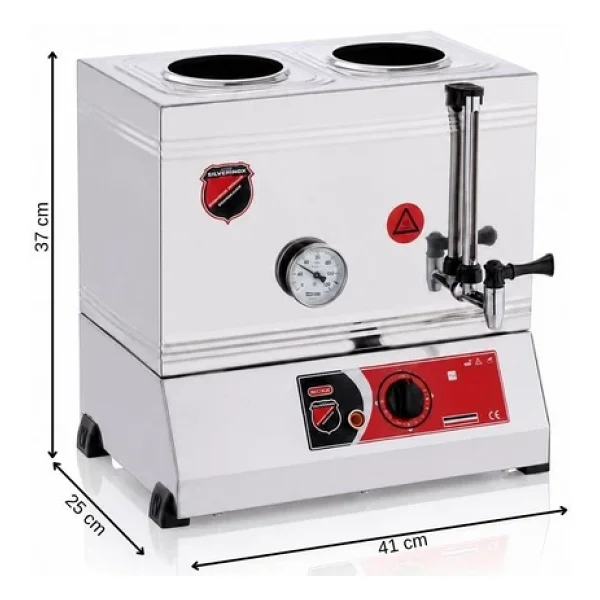 Işıkgaz Silverinox 40 Lık Elektrikli 30 Litre 2 Demlikli Çay Kazanı - Görsel 7