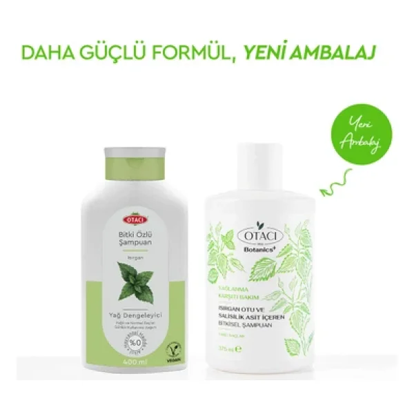 Otacı Botanics+ Isırgan Otu Ve Salisilik Asit İçeren 375 Ml Yağlanma Karşıtı Şampuan - Görsel 5
