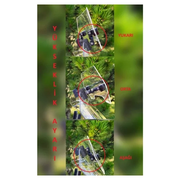 Masterpol Deflektör Model 3 Rüzgar Saptırıcı Siperlik Şeffaf Motor Camı Cam Uzatma - Görsel 5