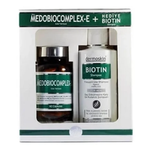 Dermoskin Medobiocomplex E 60 Erkek Kapsül + Biotin Şampuan 200 Ml - Görsel 3