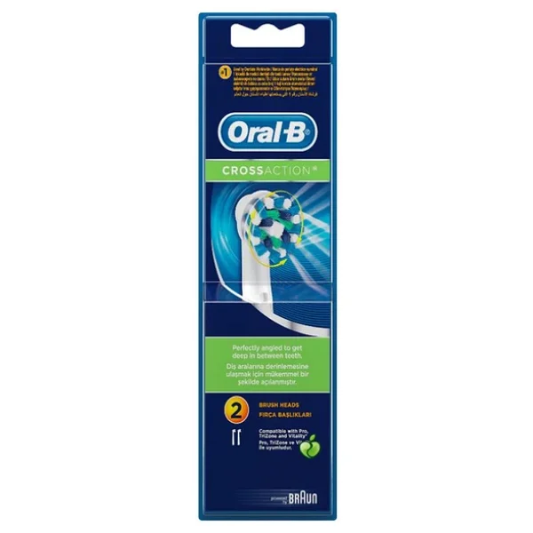 Oral-B Cross Action Clean Maximiser 2'li Diş Fırçası Başlığı