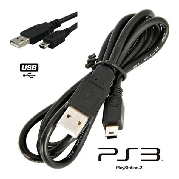 Sony PS3 Oyun Kolu Controller Joystick Playstation 3 Charcing USB Şarj Kablosu - Görsel 6