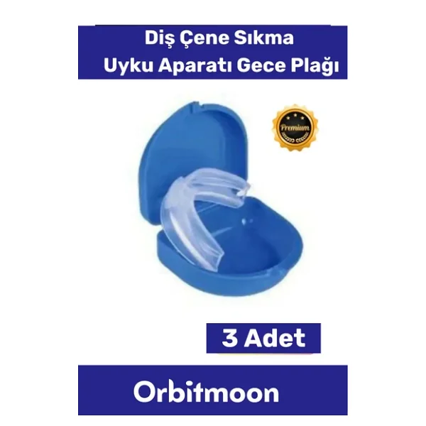Premium Özel Seri Gece Plağı Çene Diş Sıkma Gıcırdatma Önleyici Koruyucu Diş Aparatı 3 Adet - Görsel 6