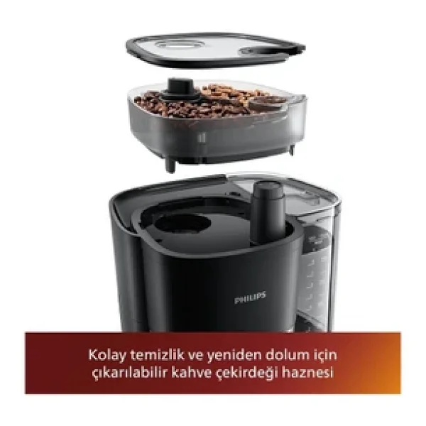 Philips Filtre Kahve Makinesi - Hazneli- Cam Sürahi - Görsel 2