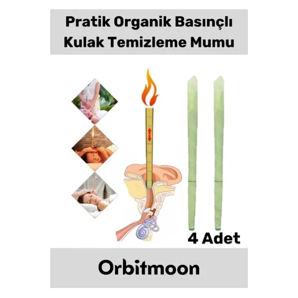 Premium Seri Kulak İçi Kir Temizleme Hava Basınçlı Doğal Aromaterapi Mumu 4 Adet