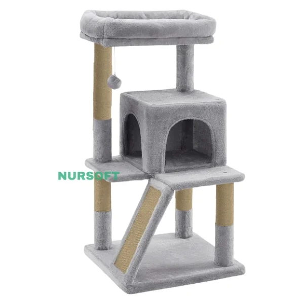 Nursoft Teraslı Dekoratif Kedi Tırmalama Ve Oyun Evi - Görsel 2