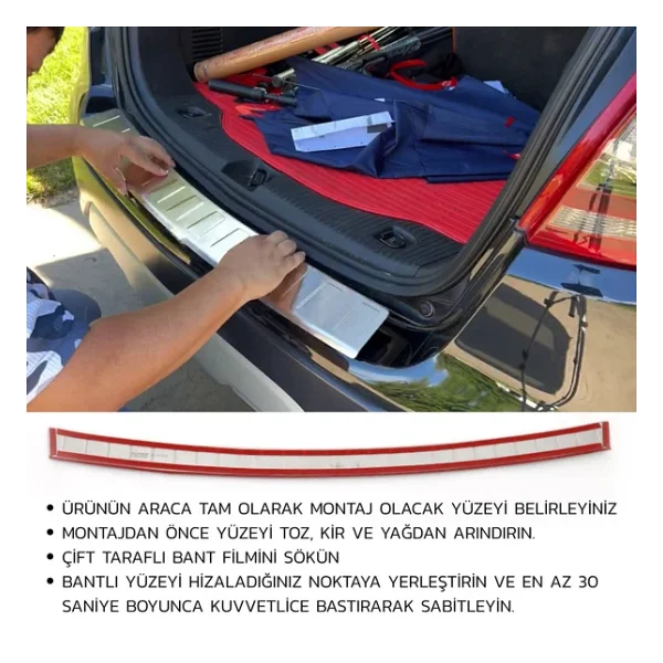 Peugeot Rifter Krom Arka Tampon Eşiği 2019 Ve Sonrası - Görsel 5