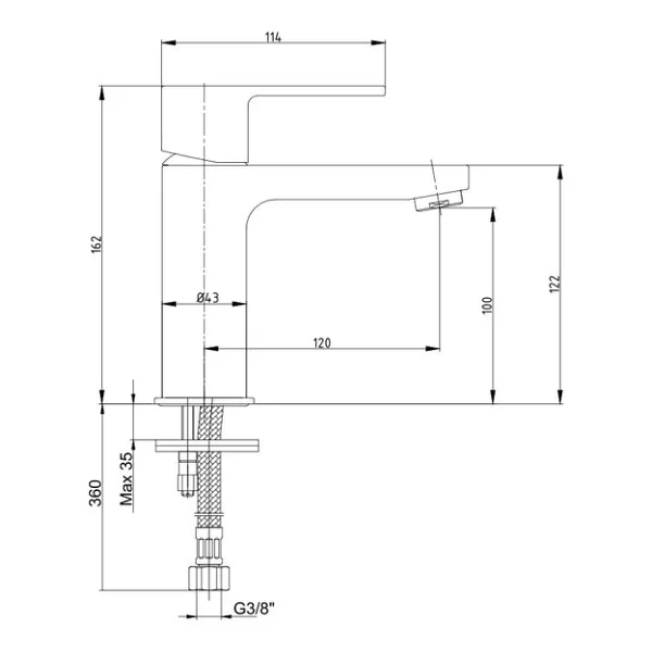 E.C.A. Nita 102188034 Lavabo Bataryası - Görsel 7