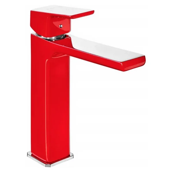 E.C.A. Tiera 103388003 Orta Boy Kırmızı Lavabo Bataryası - Görsel 5