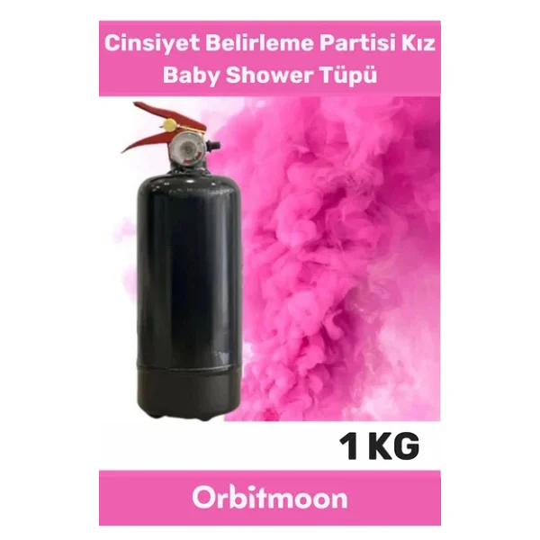 Premium Ambalajı Yazısız Ibaresiz 1 Kg Cinsiyet Partisi Belirleme Pembe Kız Bebek Baby Shower Tüpü - Görsel 3