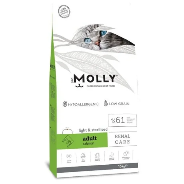 Molly Light Sterilised Somonlu 15 Kg Kısırlaştırılmış Yetişkin Kedi Maması - Görsel 3