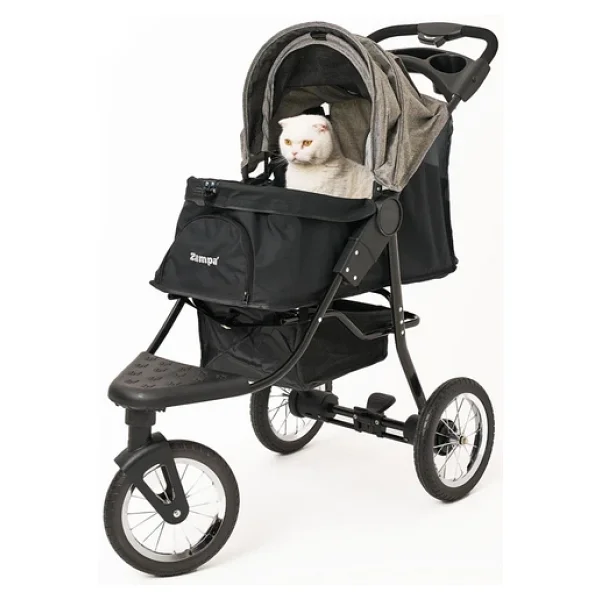 Zampa Ricciardo 54x104x101 Cm Gri Kedi Arabası - Görsel 4