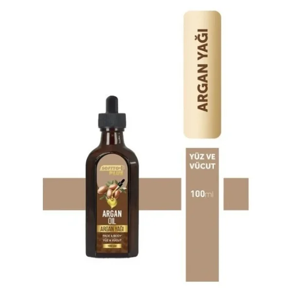 Softto Plus Argan Cilt Nemlendirme Etkili Yüz Ve Vücut Yağı 100 Ml - Görsel 3